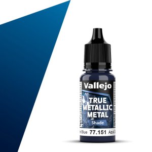 Vallejo 77151 - True Metallic Metal 151 Sapphire Blue Shade acrylic paint 18 ml