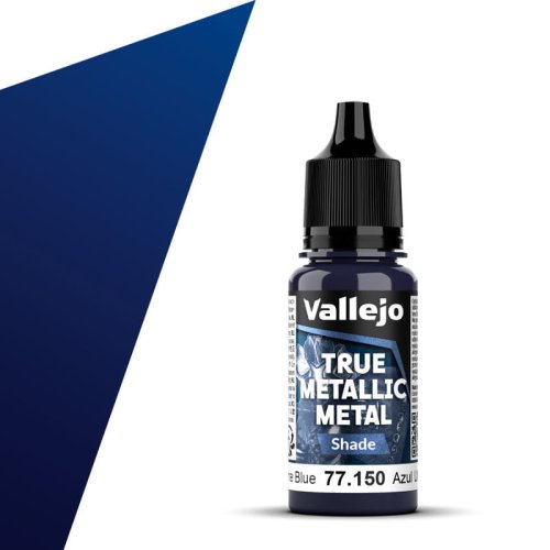 Go to product Vallejo 77150 - True Metallic Metal 150 Ultramarine Blue Shade acrylic paint 18 ml