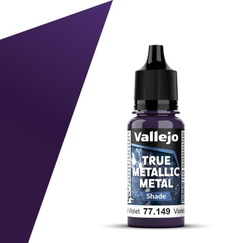 Go to product Vallejo 77149 - True Metallic Metal 149 Celestial Violet Shade acrylic paint 18 ml