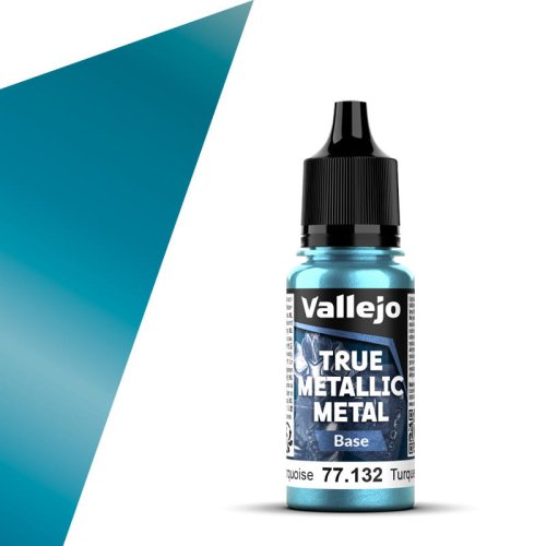 Go to product Vallejo 77132 - True Metallic Metal 132 Hydra Turquoise Base acrylic paint 18 ml
