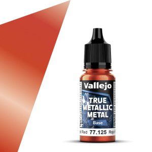 Vallejo 77125 - True Metallic Metal 125 Forged Red Base acrylic paint 18 ml