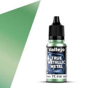 Vallejo 77114 - True Metallic Metal 114 Dusken Green Light acrylic paint 18 ml