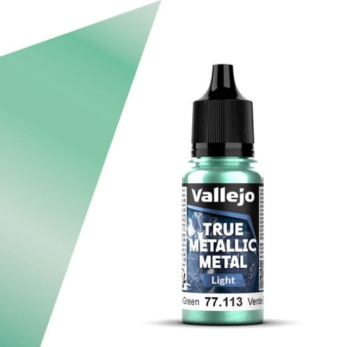 Go to product Vallejo 77113 - True Metallic Metal 113 Beetle Green Light acrylic paint 18 ml