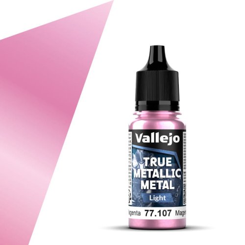 Go to product Vallejo 77107 - True Metallic Metal 107 Crimson Magenta Light acrylic paint 18 ml