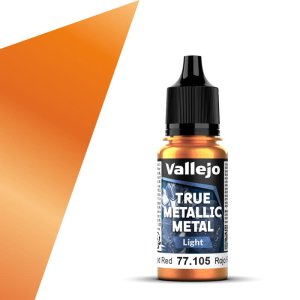 Vallejo 77105 - True Metallic Metal 105 Forged Red Light acrylic paint 18 ml