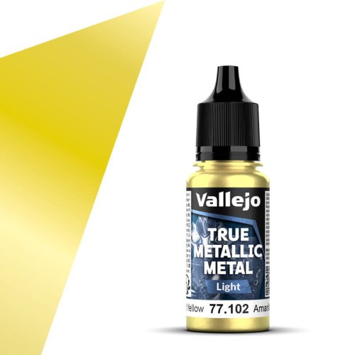 Go to product Vallejo 77102 - True Metallic Metal 102 Radiant Yellow Light acrylic paint 18 ml