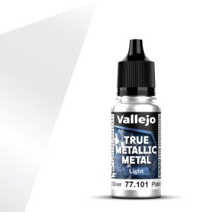 Vallejo 77101 - True Metallic Metal 101 Sterling Silver Light acrylic paint 18 ml