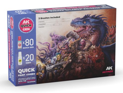 Go to product AK Interactive 17603 - Quick & 3Gen paint combo set 100 Colors