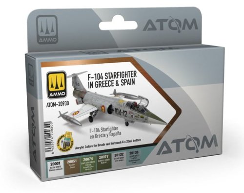 Go to product Ammo Mig 20930 - Atom F-104 Starfighter In Greece And Spain paint set