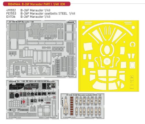 Go to product Eduard BIG49464 - 1:48 B-26F Marauder Part I