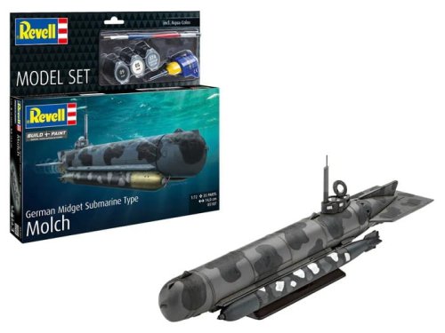 Go to product Revell 65187 - 1:72 German Midget Submarine Molch model with paints