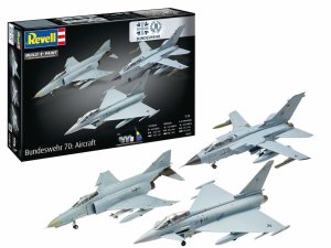 Revell 05627 - 1:72 Bundeswehr 70 Aircraft Eurofighter Typhoon, F-4 Phantom II, Panavia Tornado model with paints