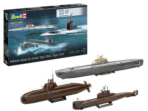 Go to product Revell 05186 - 1:144 70 Years Bundeswehr - Wilhelm Bauer, Type 206A, 212A