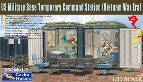 Go to product Gecko Models 35GM0119 - 1:35 US Military Base Temporary Command Station Vietnam War Era