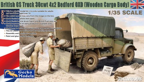 Go to product Gecko Models 35GM0098 - 1:35 British GS Truck 30cwt 4x2 Bedford OXD wooden cargo body