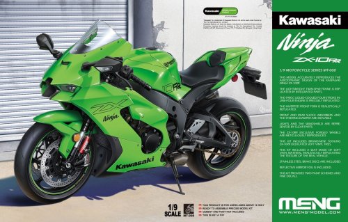 Go to product Meng Model MT008 - 1:9 Kawasaki Ninja ZX-10RR