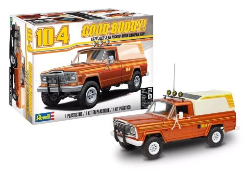 Go to product Revell-Monogram 4568 - 1:24 1979 Jeep J-10 Pickup w/ Camper Top