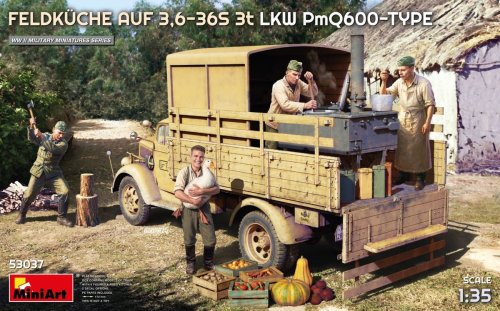 Go to product Miniart 53037 - 1:35 Feldkuche Auf 3,6-36S 3t LKW PmQ600-Type