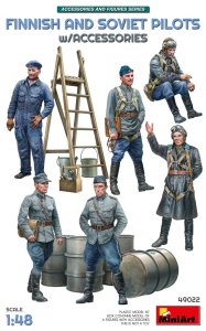 Miniart 49022 - 1:48 Finnish and Soviet Pilots w/ Accessories