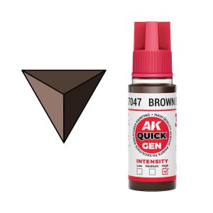 AK Interactive 17047 - Quick Gen paint Brown Black 18 ml
