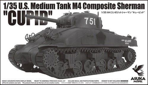 Go to product Asuka 35051 - 1:35 U.S. Medium Tank M4 Composite Sherman Cupid