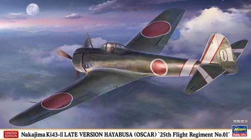Go to product Hasegawa 07553 - 1:48 Nakajima Ki43-II Late Version Hayabusa Oscar 25th Flight Regiment No.01