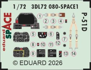 Eduard 3DL72080 - 1:72 P-51D Space 3D Decals