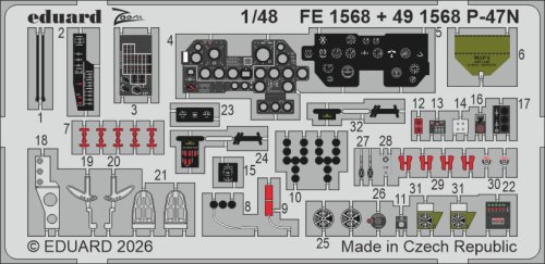 Go to product Eduard FE1568 - 1:48 P-47N