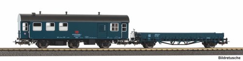 Go to product Piko 28334 H0 - Set of 2 cars: a workshop car and a Ks-type flatcar, DB, Era IV