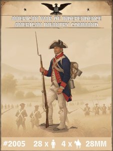 Hat 2005 - 28 mm - American War of Independence American Infantry Command
