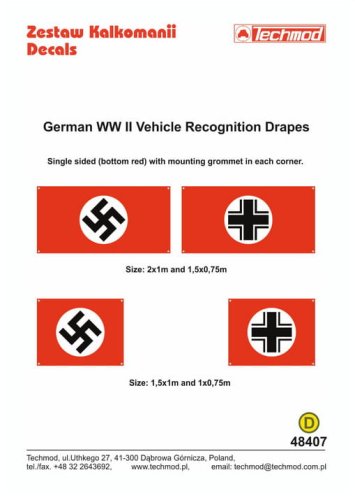 Go to product Techmod 48407 - 1:48 German WWII Vehicle Recognition Drapes