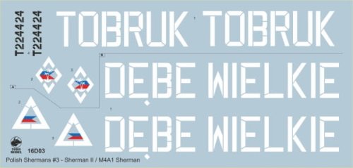 Go to product Toro 16D03 - 1:16 Polish Shermans vol.3 Sherman II / M4A1 Carpathian Lancers Regiment 2nd Polish Corps, Italy