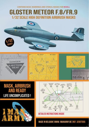 Go to product 1 Man Army 32DET055 - 1:32 Gloster Meteor F.8/FR.9 - Revell