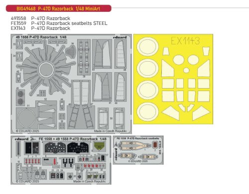 Go to product Eduard BIG49468 - 1:48 P-47D Razorback 1/48