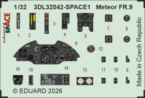 Eduard 3DL32042 - 1:32 Meteor FR.9 Space 3D Decals