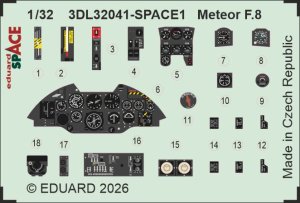 Eduard 3DL32041 - 1:32 Meteor F.8 Space 3D Decals
