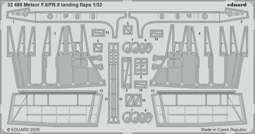 Go to product Eduard 32498 - 1:32 Meteor F.8/FR.9 landing flaps