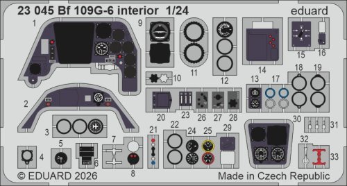 Go to product Eduard 23045 - 1:24 Bf 109G-6 interior