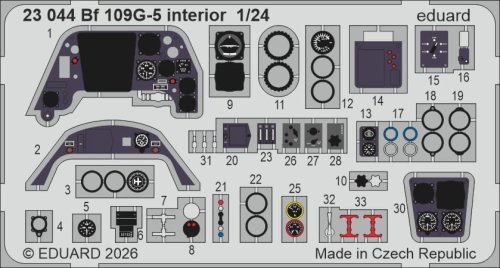 Go to product Eduard 23044 - 1:24 Bf 109G-5 interior