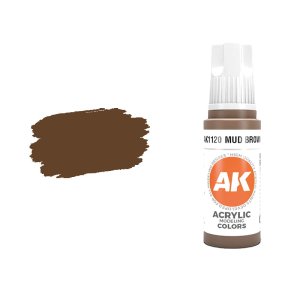AK INTERACTIVE 11120 - Acrylic paint Mud Brown 17ml