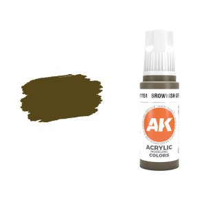 AK INTERACTIVE 11151 - Acrylic paint Brownish Green 17ml