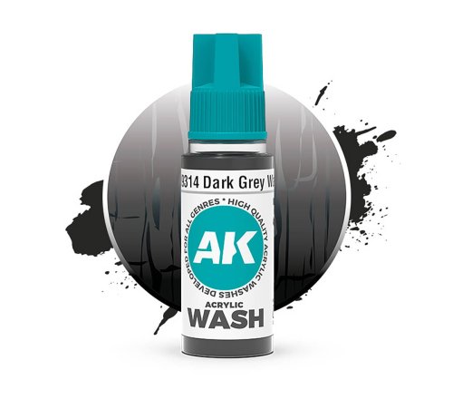 Go to product AK Interactive 19314 - Dark Grey acrylic wash 18 ml