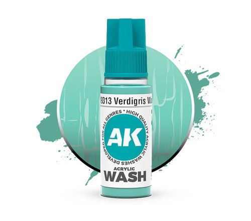 Go to product AK Interactive 19313 - Verdigris acrylic wash 18 ml