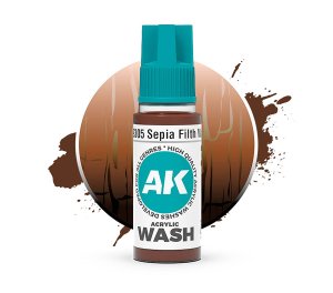 AK Interactive 19305 - Sepia Filth acrylic wash 18 ml