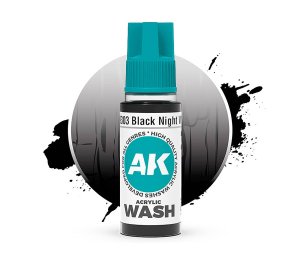 AK Interactive 19303 - Black Night acrylic wash 18 ml