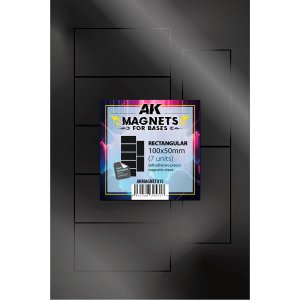 AK Interactive MAGNET015 - Rectangular Magnet For Bases 100 X 50 mm - 7 pcs