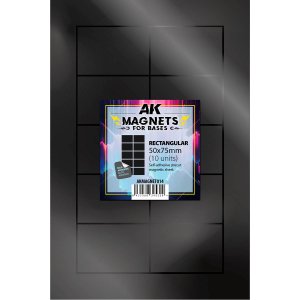 AK Interactive MAGNET014 - Rectangular Magnet For Bases 50 X 75 mm - 10 pcs