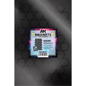 AK Interactive MAGNET007 - Round Magnet For Bases 28,5 mm - 55 pcs