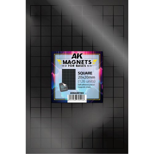 Go to product AK Interactive MAGNET002 - Square Magnet For Bases 20 X 20 mm - 126 pcs