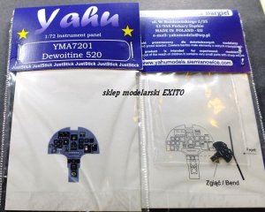 YAHU YMA7201 - 1:72 Dewoitine D.520 - Instrument Panel
